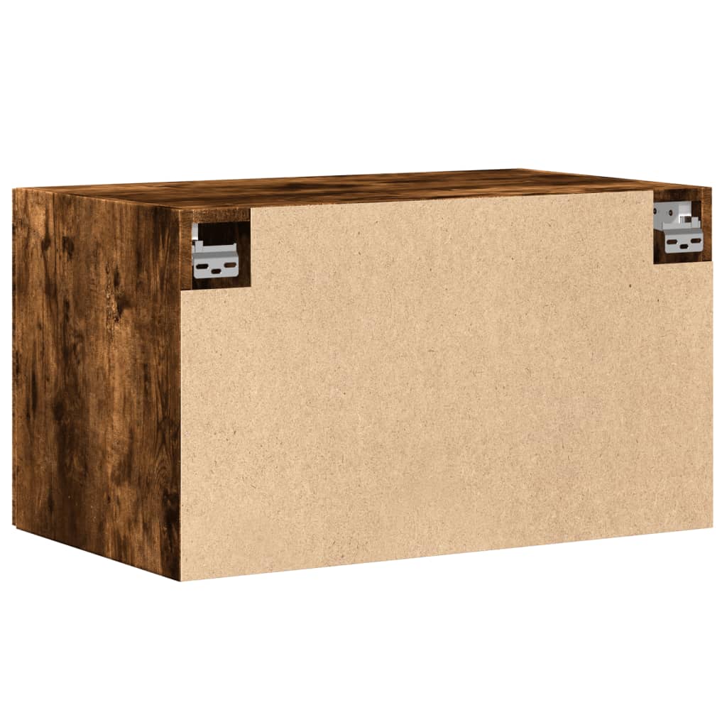vidaXL Wall Cabinet Smoked Oak 70x42.5x40 cm Engineered Wood