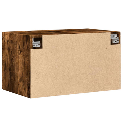 vidaXL Wall Cabinet Smoked Oak 70x42.5x40 cm Engineered Wood