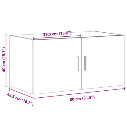vidaXL Wall Cabinet Sonoma Oak 80x42.5x40 cm Engineered Wood