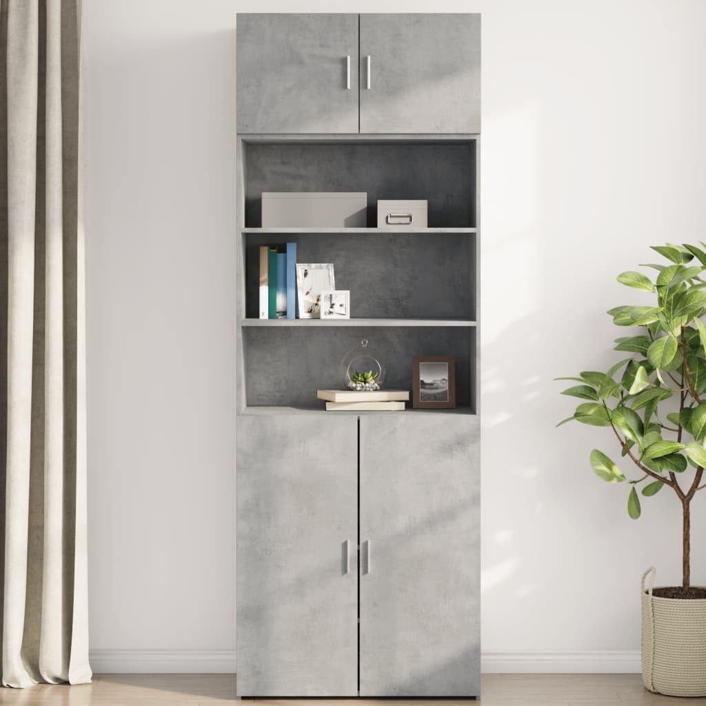 vidaXL Wall Cabinet Concrete Grey 80x42,5x40 cm Engineered Wood