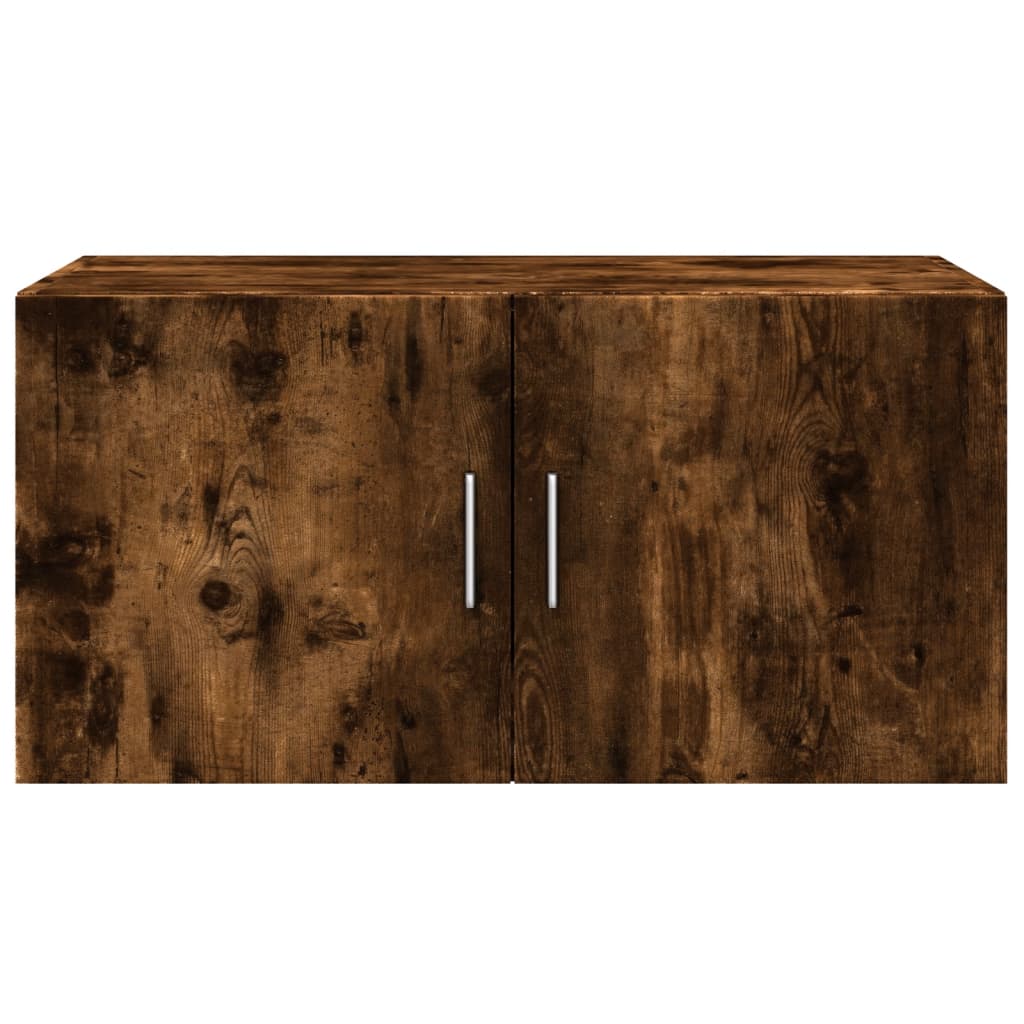 vidaXL Wall Cabinet Smoked Oak 80x42,5x40 cm Engineered Wood