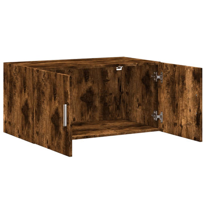 vidaXL Wall Cabinet Smoked Oak 80x42,5x40 cm Engineered Wood