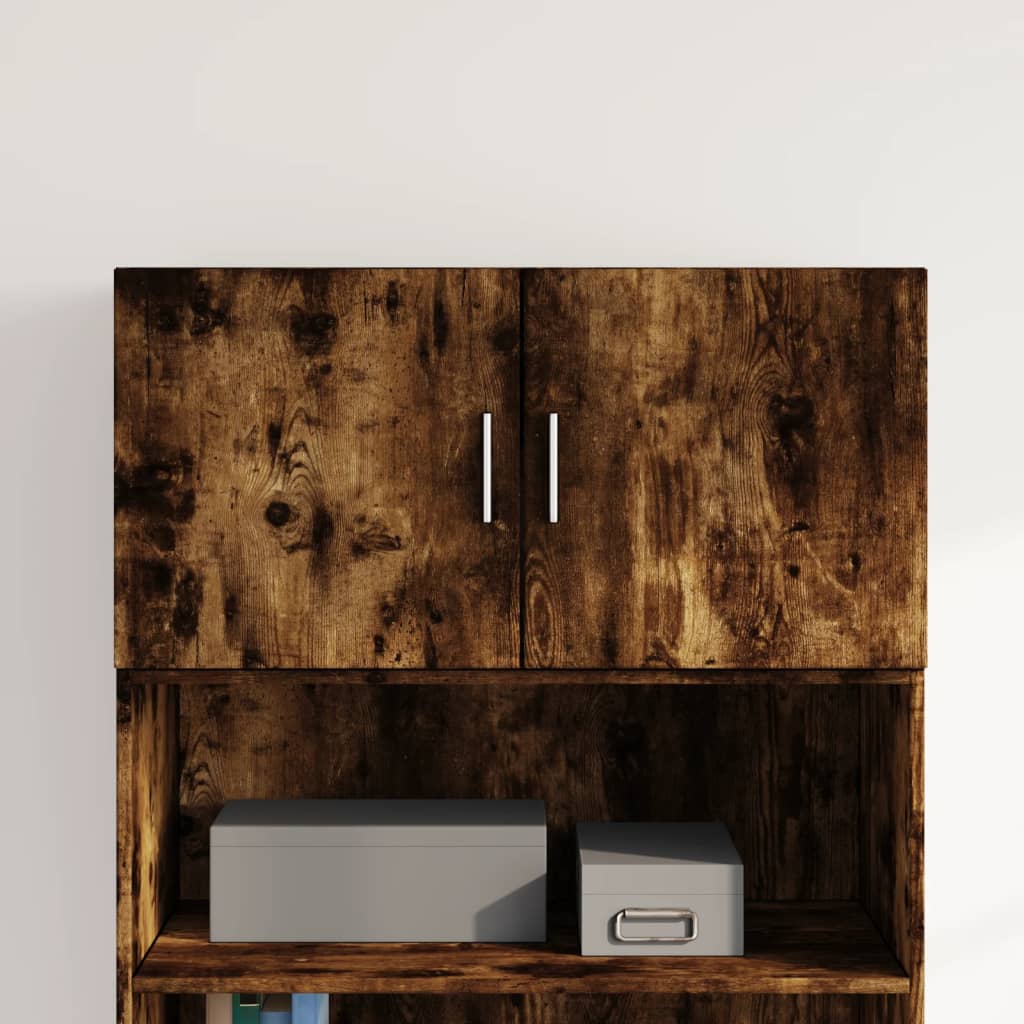 vidaXL Wall Cabinet Smoked Oak 80x42,5x40 cm Engineered Wood