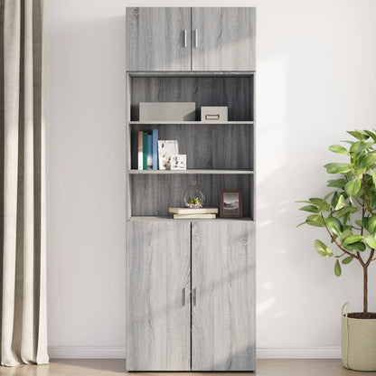 vidaXL Wall Cabinet Grey Sonoma 80x42,5x40 cm Engineered Wood