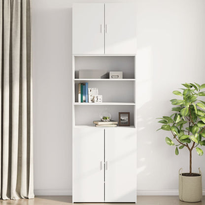 vidaXL Wall Cabinet White 80x42,5x64 cm Engineered Wood