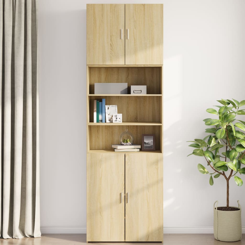 vidaXL Wall Cabinet Sonoma Oak 80x42,5x64 cm Engineered Wood