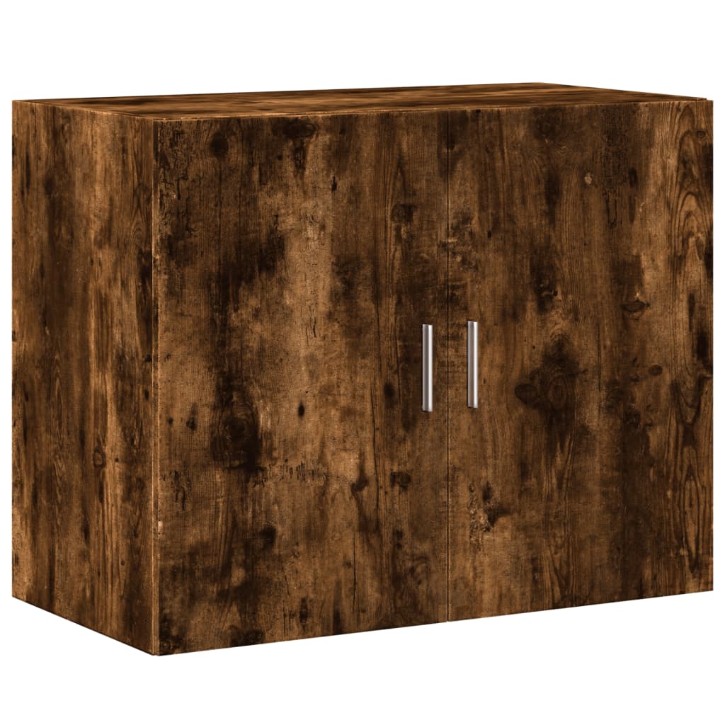 vidaXL Wall Cabinet Smoked Oak 80x42,5x64 cm Engineered Wood