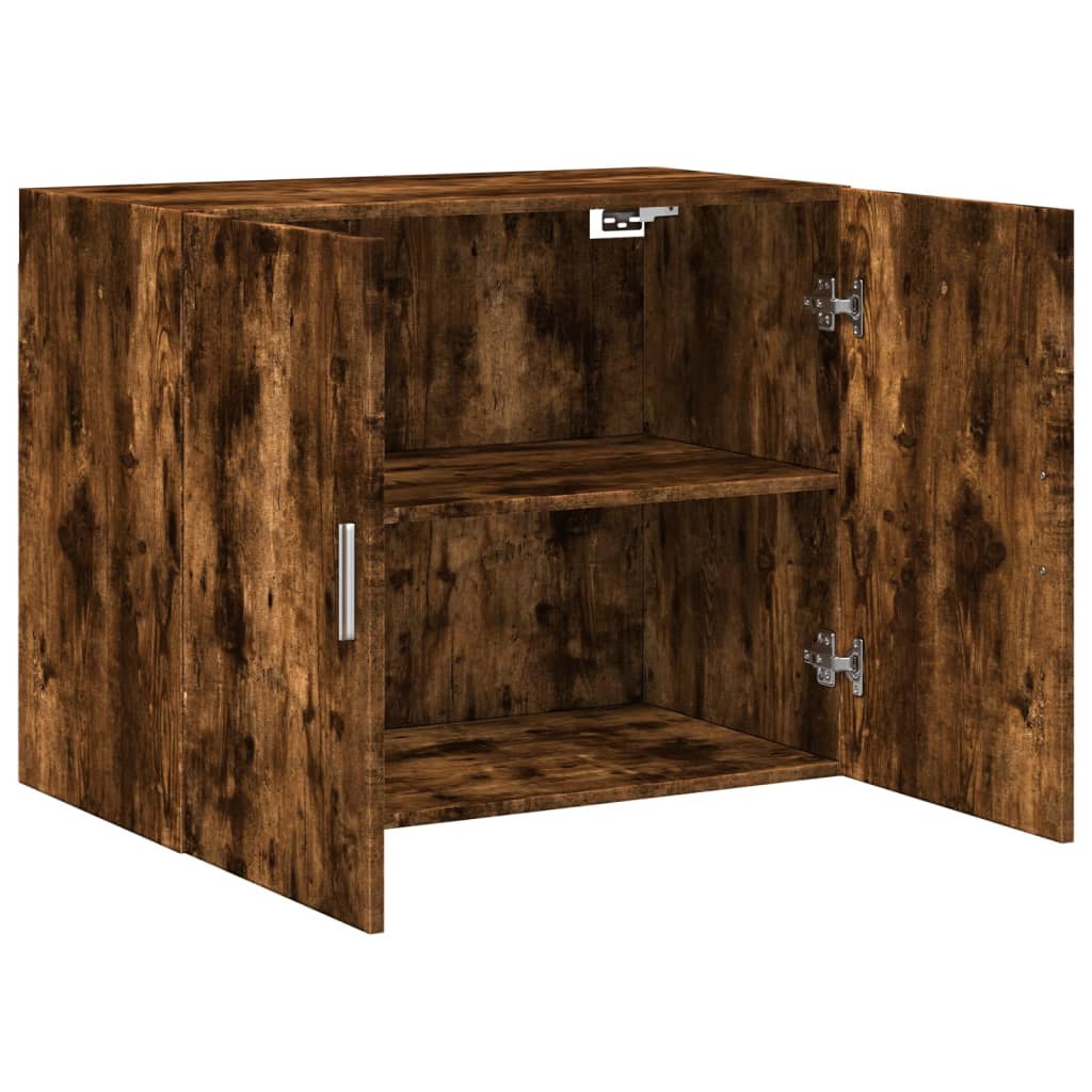 vidaXL Wall Cabinet Smoked Oak 80x42,5x64 cm Engineered Wood