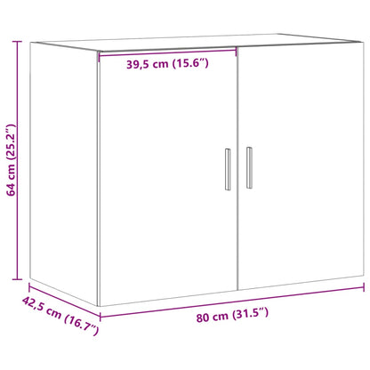 vidaXL Wall Cabinet Grey Sonoma 80x42.5x64 cm Engineered Wood