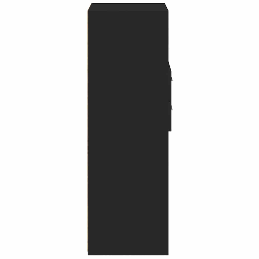 vidaXL Highboard | Black | Engineered wood | Tall | Highboard | Rectangular