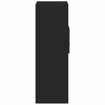 vidaXL Highboard Black 30x42,5x124 cm Engineered Wood