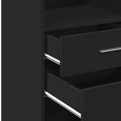 vidaXL Highboard Black 30x42,5x124 cm Engineered Wood
