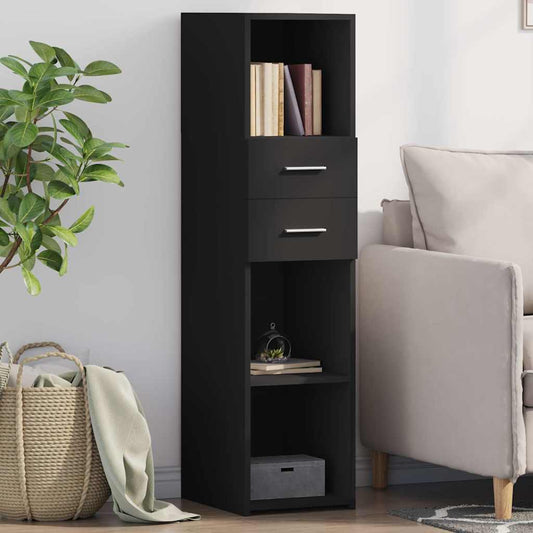 vidaXL Highboard | Black | Engineered wood | Tall | Highboard | Rectangular