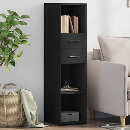 vidaXL Highboard Black 30x42,5x124 cm Engineered Wood