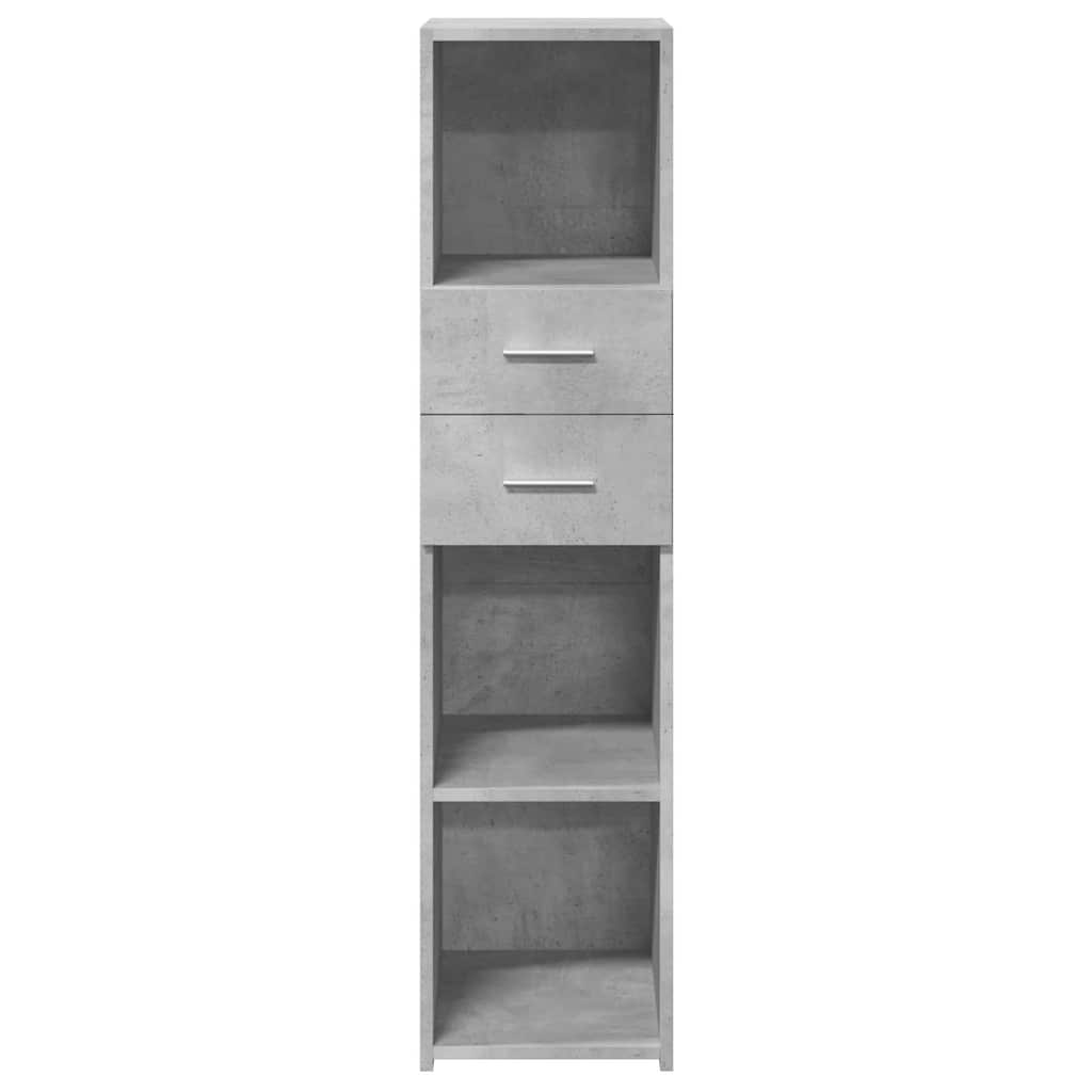 vidaXL Highboard Concrete Grey 30x42,5x124 cm Engineered Wood