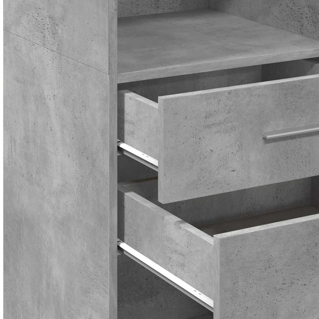 vidaXL Highboard Concrete Grey 30x42,5x124 cm Engineered Wood