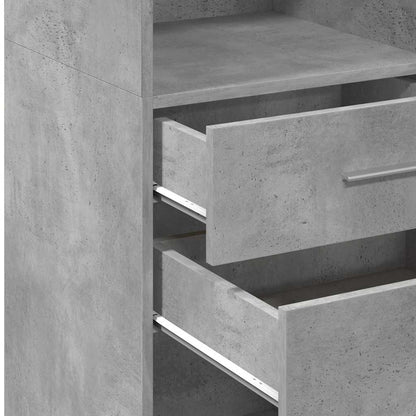 vidaXL Highboard Concrete Grey 30x42,5x124 cm Engineered Wood