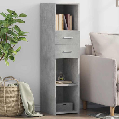 vidaXL Highboard Concrete Grey 30x42,5x124 cm Engineered Wood