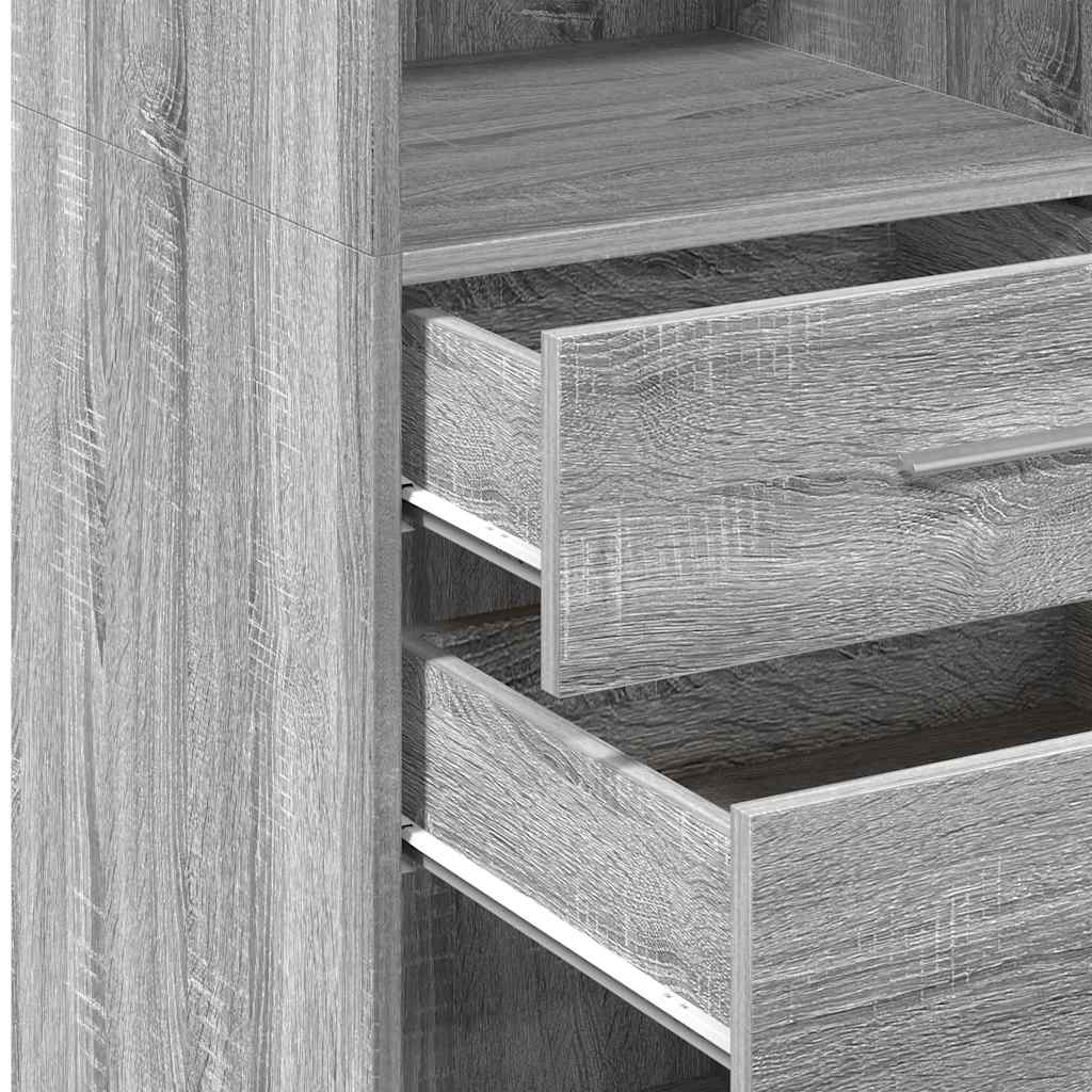 vidaXL Highboard Grey Sonoma 30x42,5x124 cm Engineered Wood