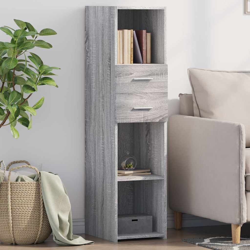 vidaXL Highboard Grey Sonoma 30x42,5x124 cm Engineered Wood