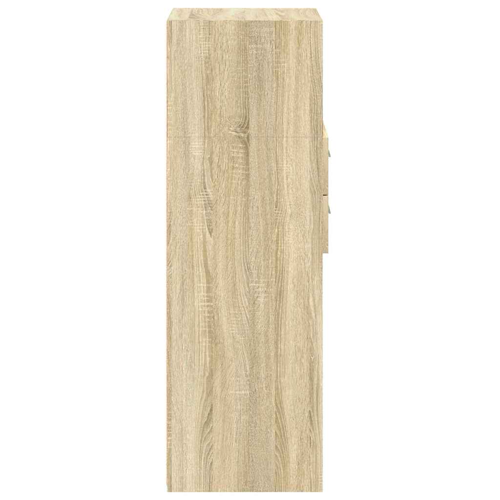 vidaXL Highboard Sonoma Oak 40x42.5x124 cm Engineered Wood