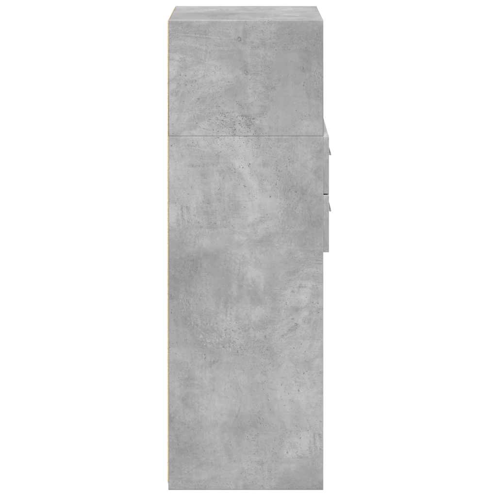 vidaXL Highboard Concrete Grey 40x42.5x124 cm Engineered Wood
