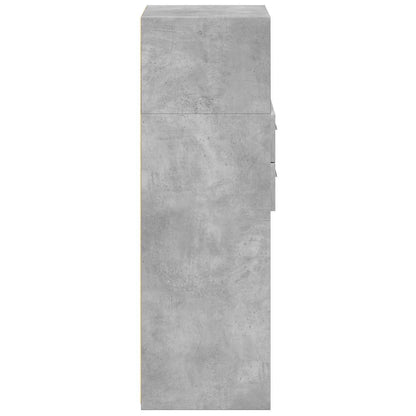 vidaXL Highboard Concrete Grey 40x42.5x124 cm Engineered Wood