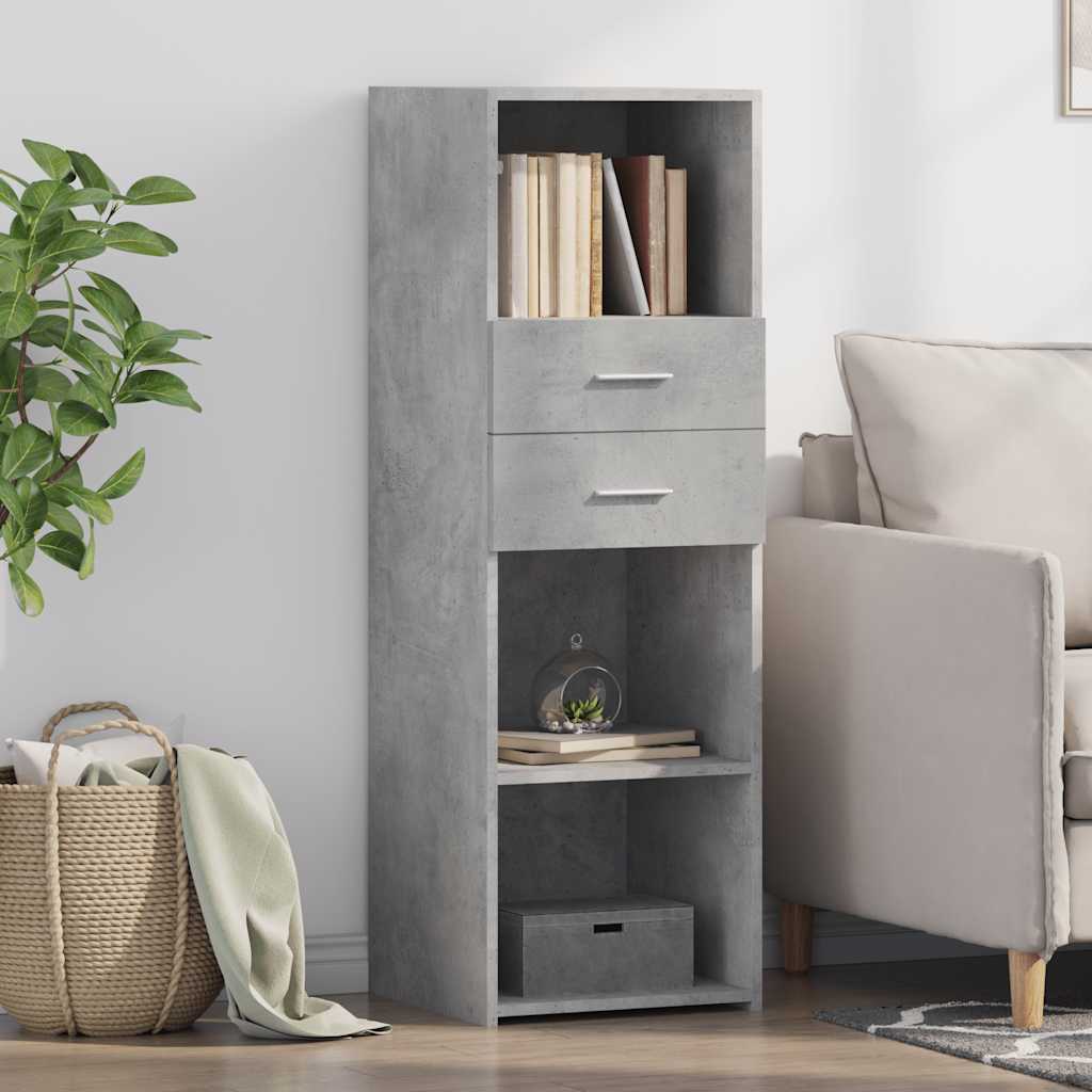 vidaXL Highboard Concrete Grey 40x42,5x124 cm Engineered Wood