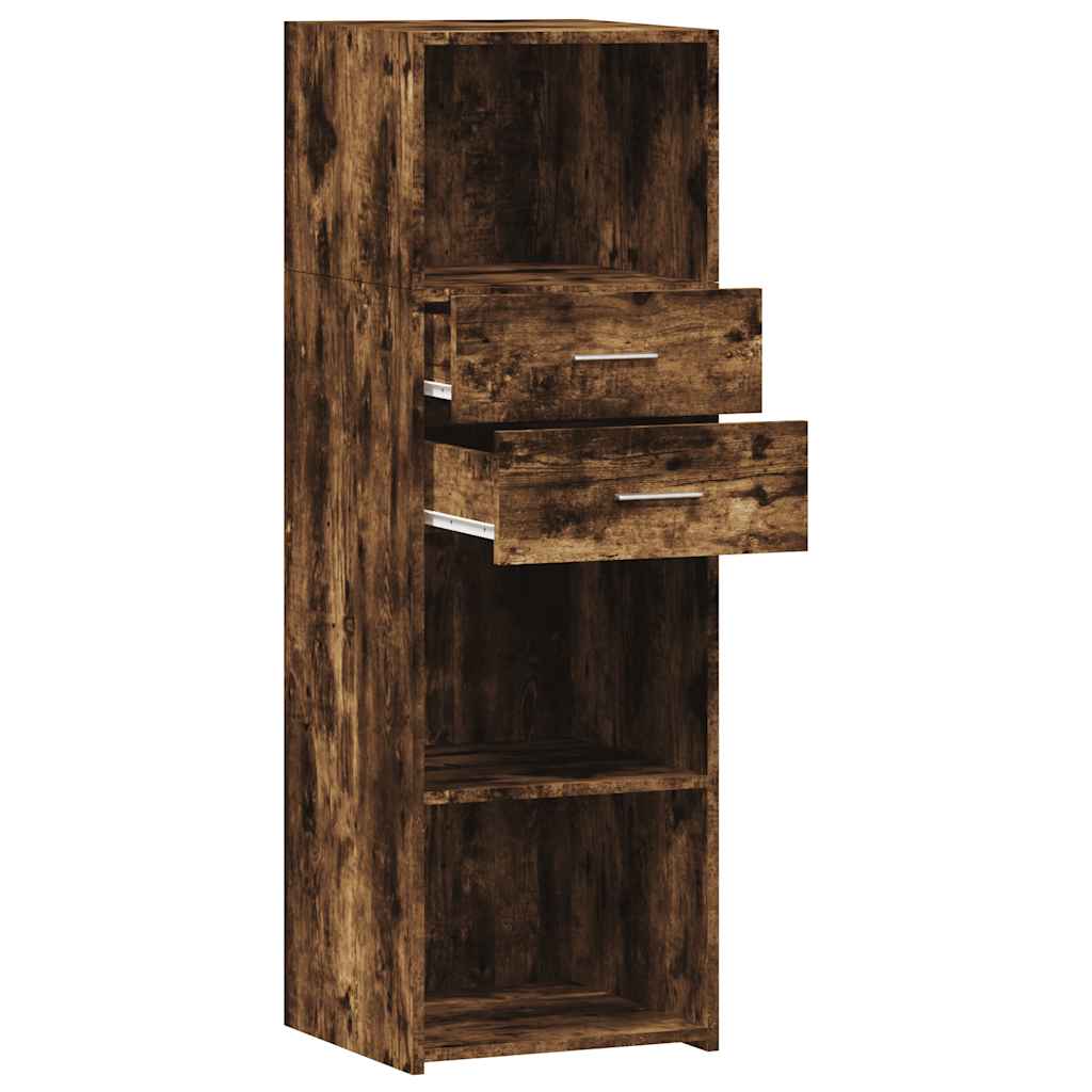 vidaXL Highboard Smoked Oak 40x42,5x124 cm Engineered Wood