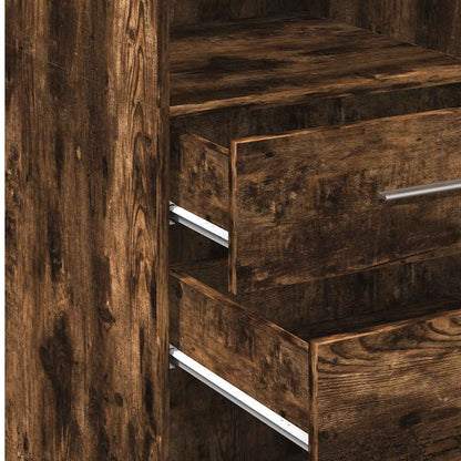 vidaXL Highboard Smoked Oak 40x42,5x124 cm Engineered Wood