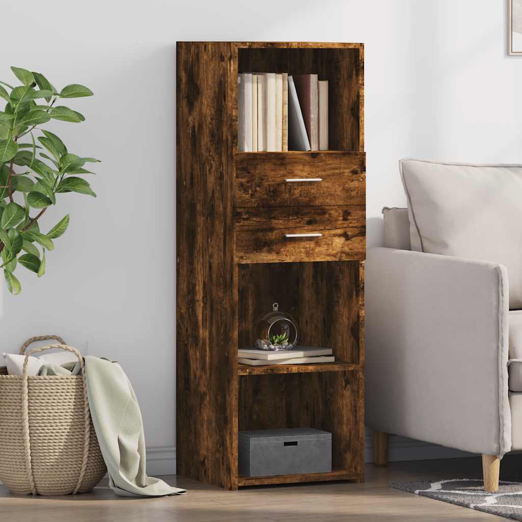 vidaXL Highboard Smoked Oak 40x42,5x124 cm Engineered Wood