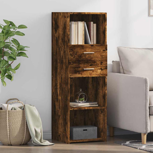 vidaXL Highboard Smoked Oak 40x42,5x124 cm Engineered Wood