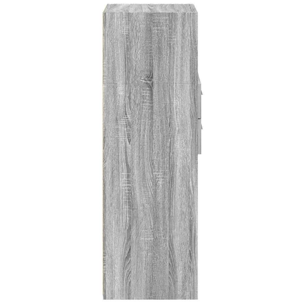 vidaXL Highboard Grey Sonoma 40x42,5x124 cm Engineered Wood