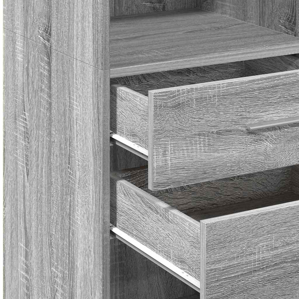 vidaXL Highboard Grey Sonoma 40x42,5x124 cm Engineered Wood