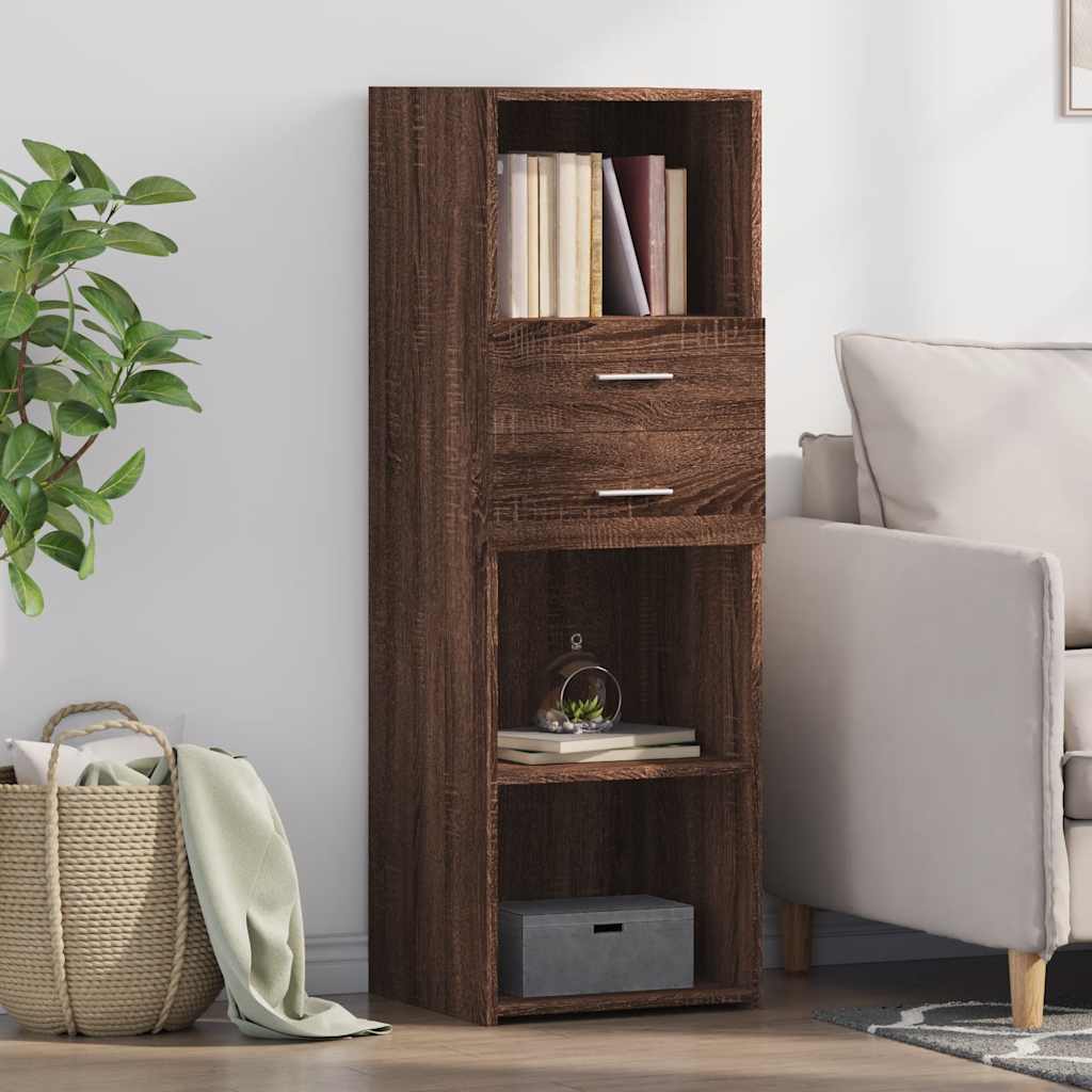 vidaXL Highboard Brown Oak 40x42,5x124 cm Engineered Wood