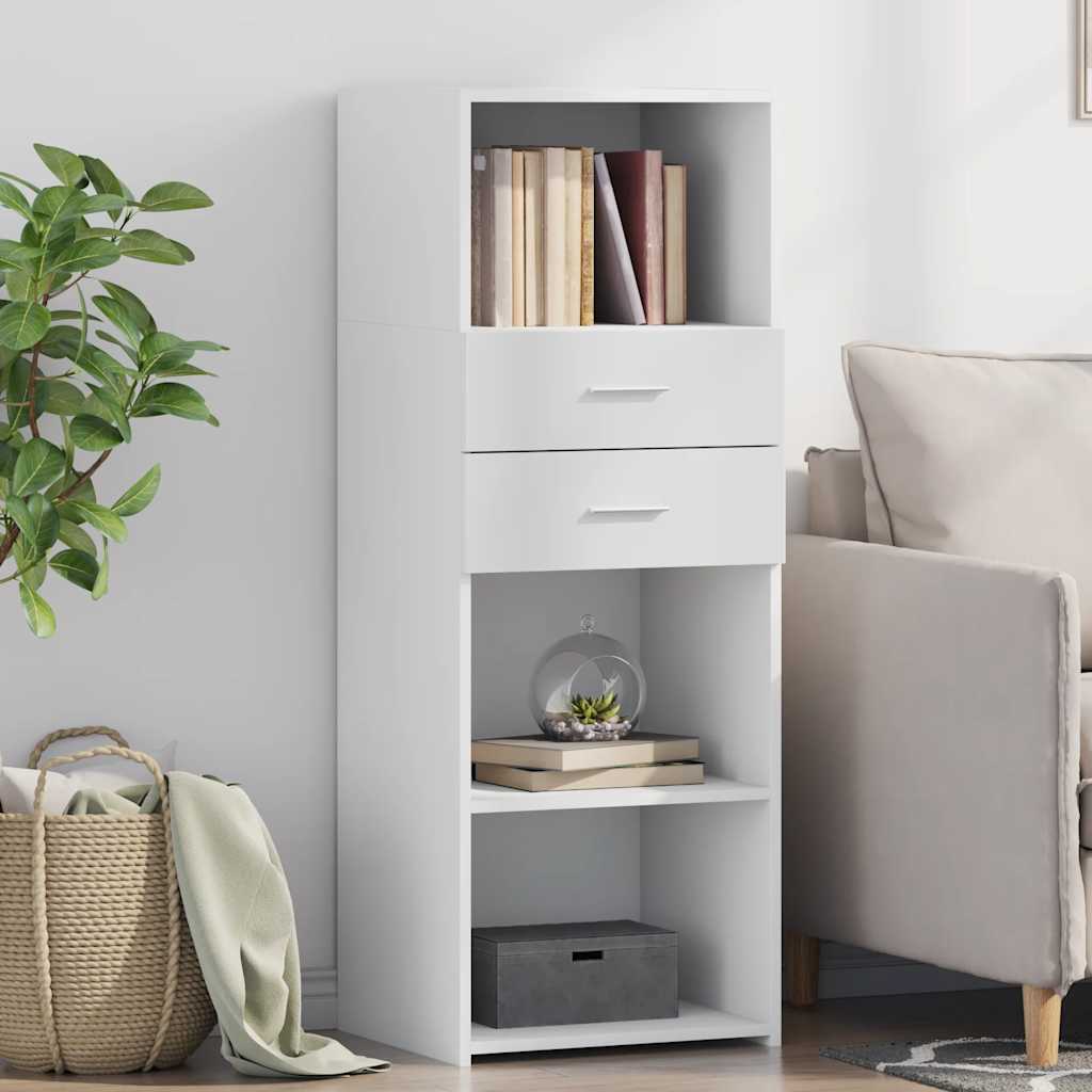 vidaXL Highboard White 45x42,5x124 cm Engineered Wood