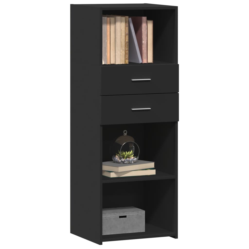 vidaXL Highboard Black 45x42,5x124 cm Engineered Wood