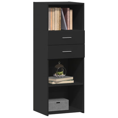 vidaXL Highboard Black 45x42,5x124 cm Engineered Wood