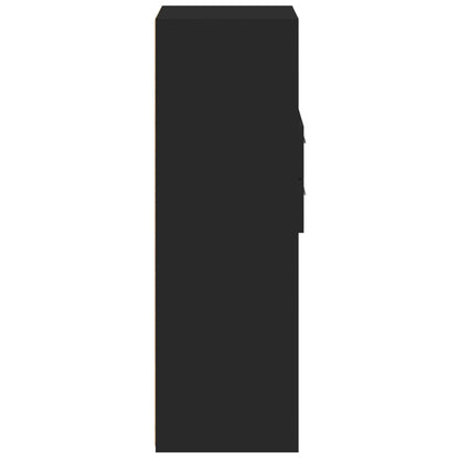 vidaXL Highboard Black 45x42,5x124 cm Engineered Wood