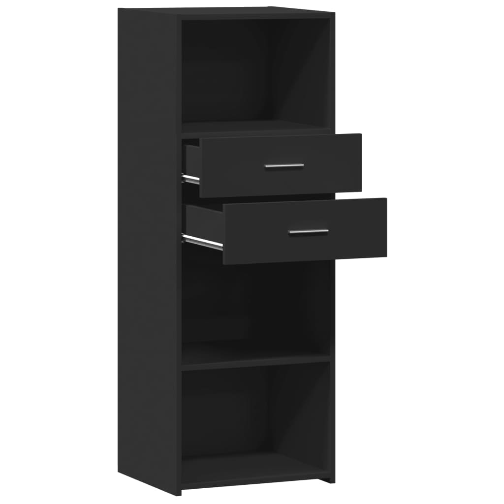vidaXL Highboard Black 45x42,5x124 cm Engineered Wood
