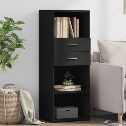 vidaXL Highboard Black 45x42,5x124 cm Engineered Wood
