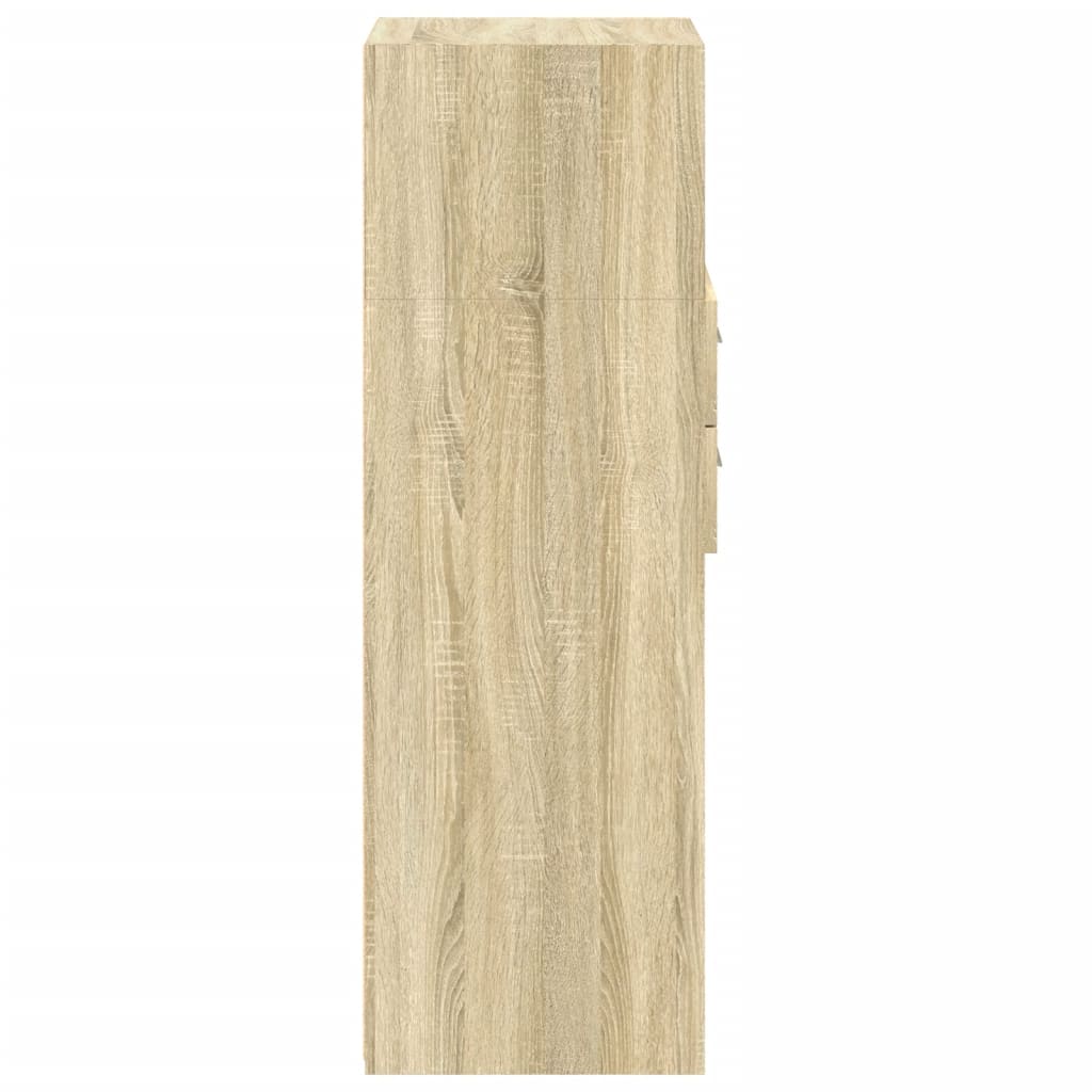 vidaXL Highboard Sonoma Oak 45x42.5x124 cm Engineered Wood