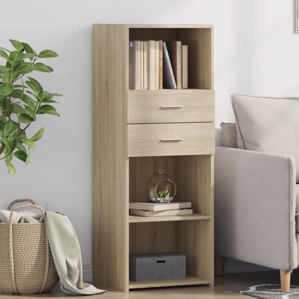 vidaXL Highboard Sonoma Oak 45x42,5x124 cm Engineered Wood