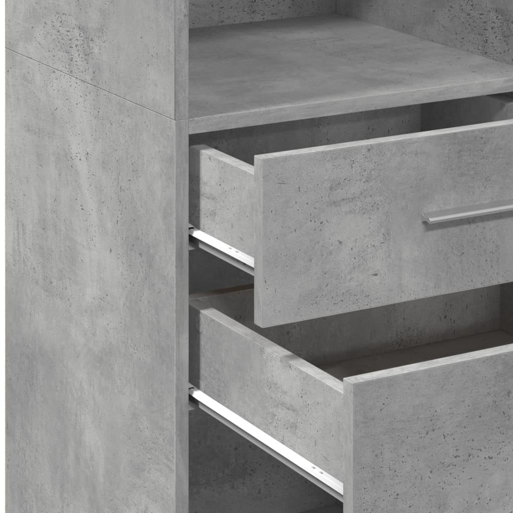 vidaXL Highboard Concrete Grey 45x42,5x124 cm Engineered Wood