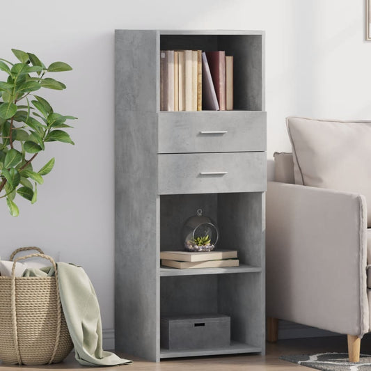 vidaXL Highboard Concrete Grey 45x42,5x124 cm Engineered Wood