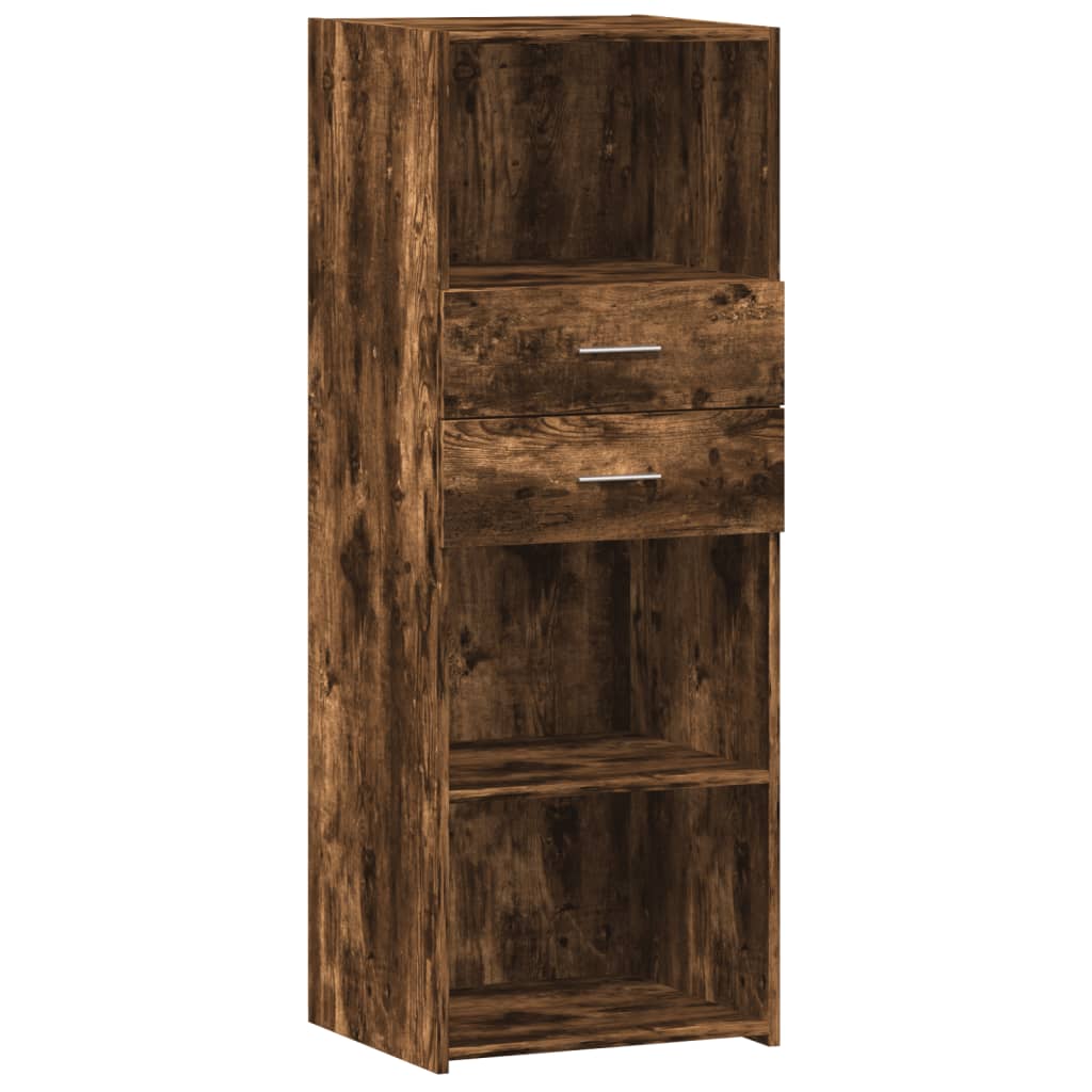 vidaXL Highboard Smoked Oak 45x42.5x124 cm Engineered Wood