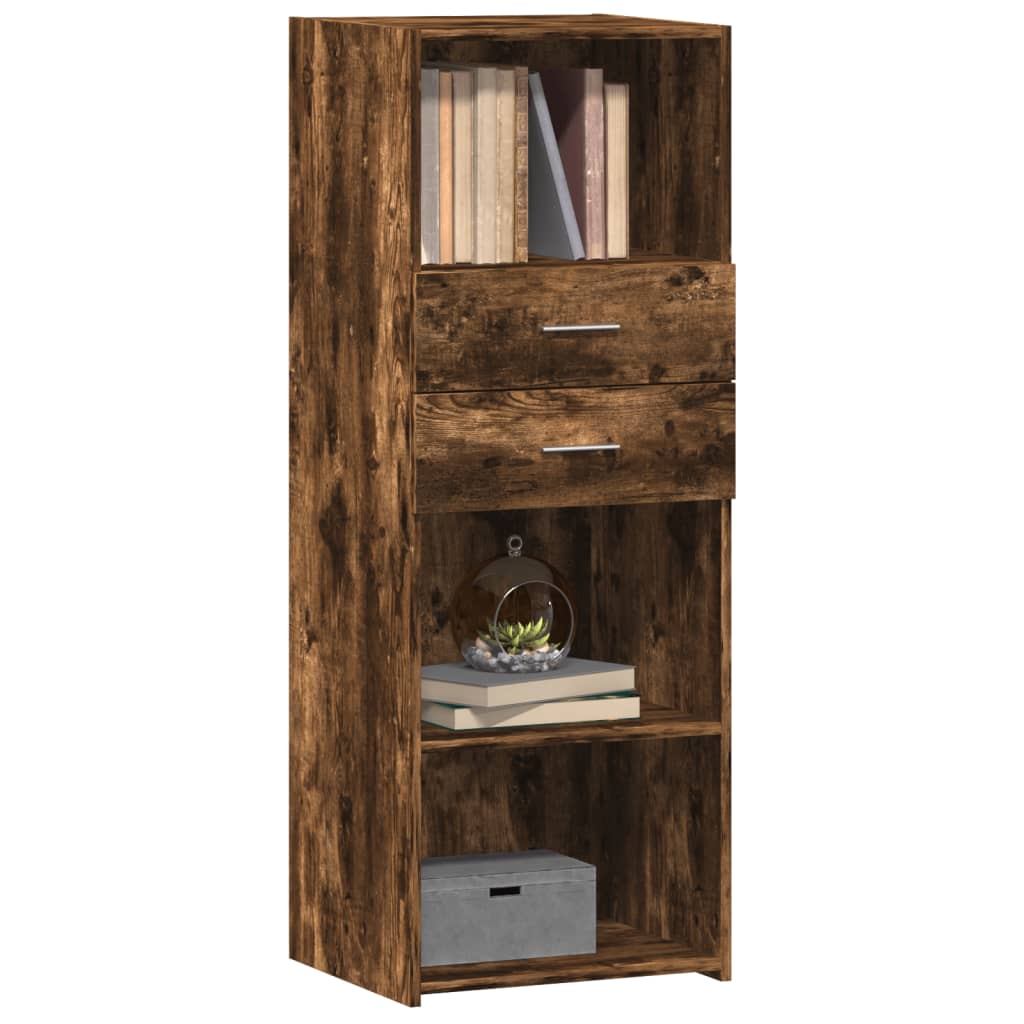 vidaXL Highboard Smoked Oak 45x42.5x124 cm Engineered Wood