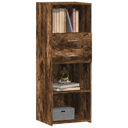 vidaXL Highboard Smoked Oak 45x42.5x124 cm Engineered Wood