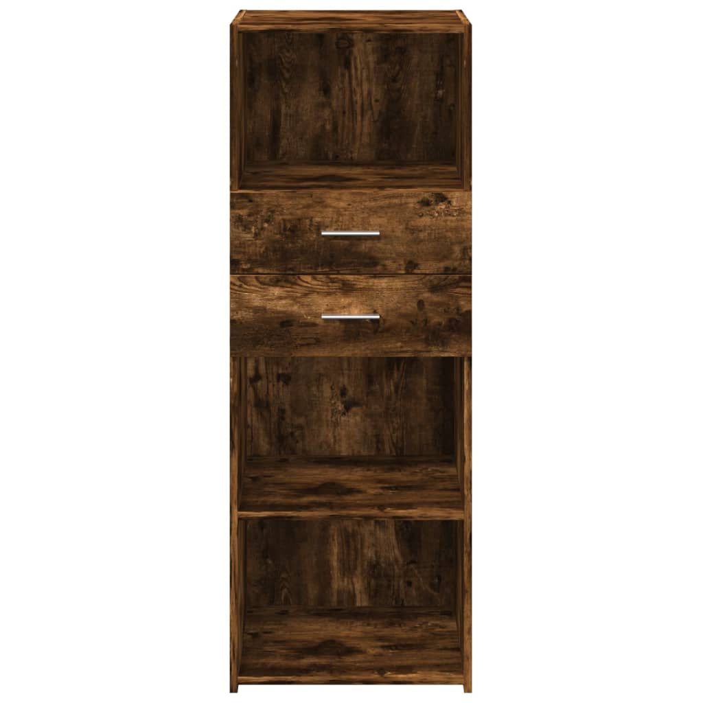 vidaXL Highboard Smoked Oak 45x42.5x124 cm Engineered Wood