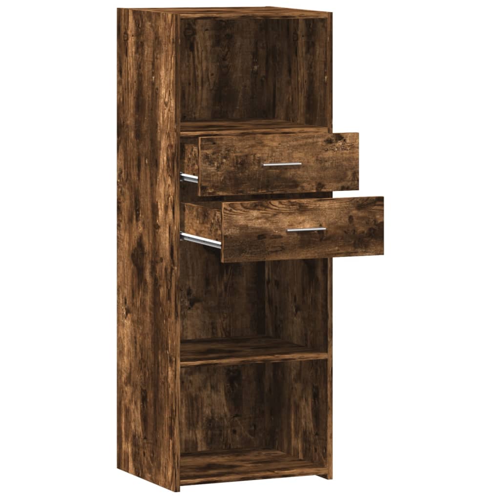 vidaXL Highboard Smoked Oak 45x42.5x124 cm Engineered Wood